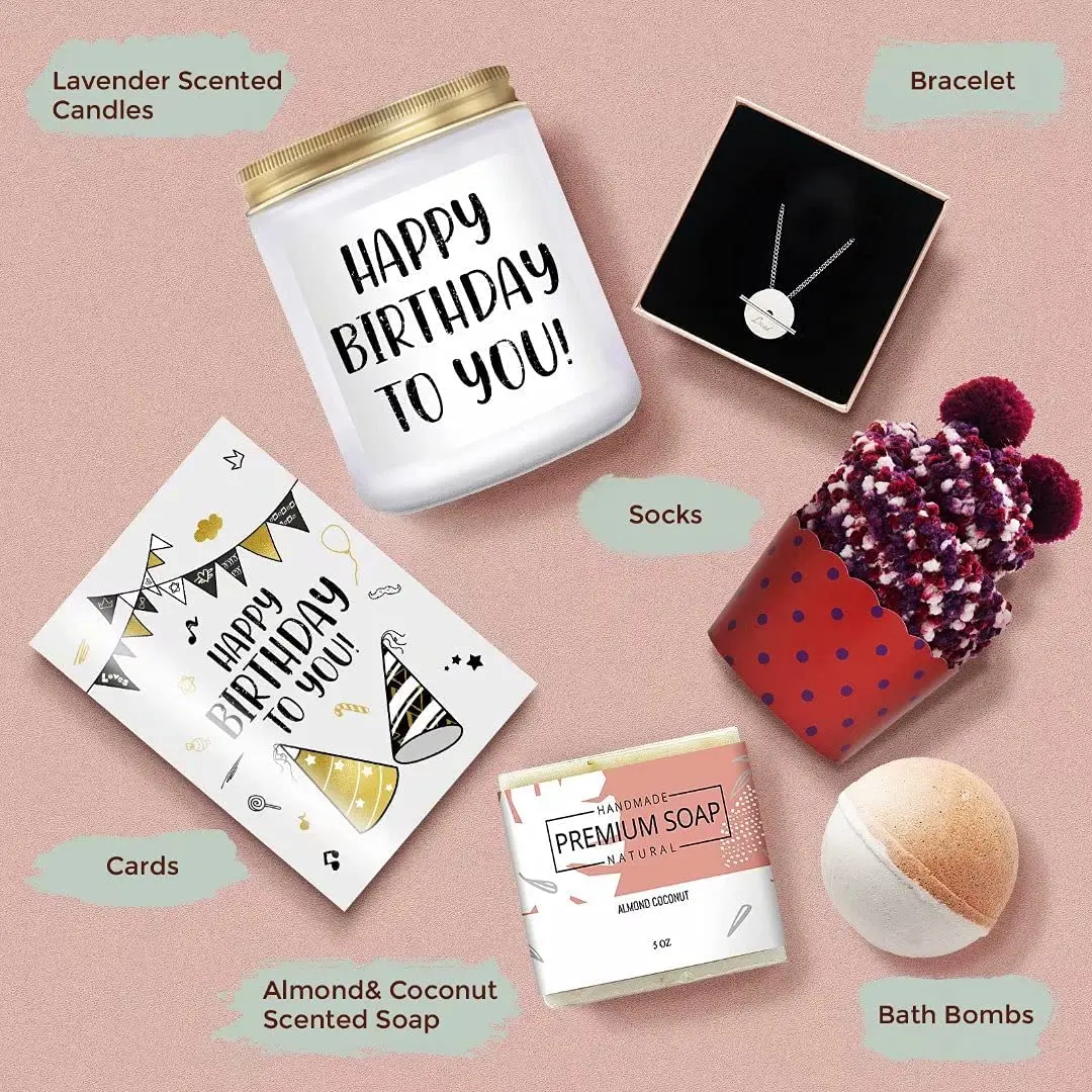 Wholesale Scented Candle Bath Bomb Soap Happy Birthday Gift Box With