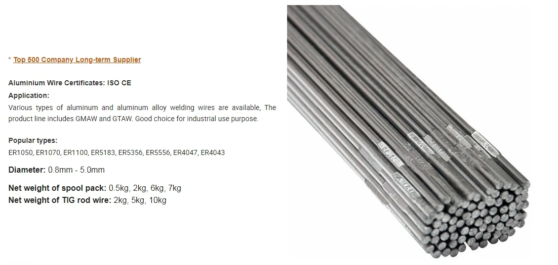 High Safety Level Silicon Bronze Welding Wire Aluminium Welding Wire Roll Aluminum Solder