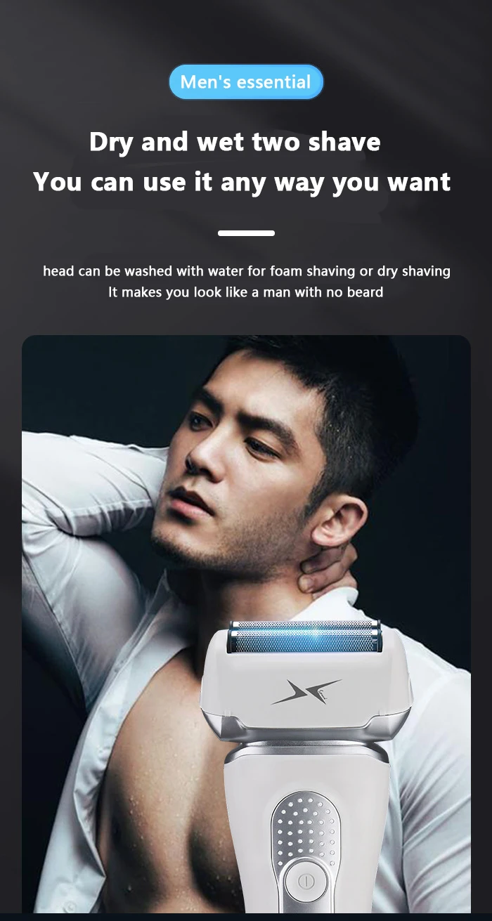 Kemei Electric Shaver Waterproof Men's Shaver Rechargeable Electric Razor Beard Trimmer Shaving Machine