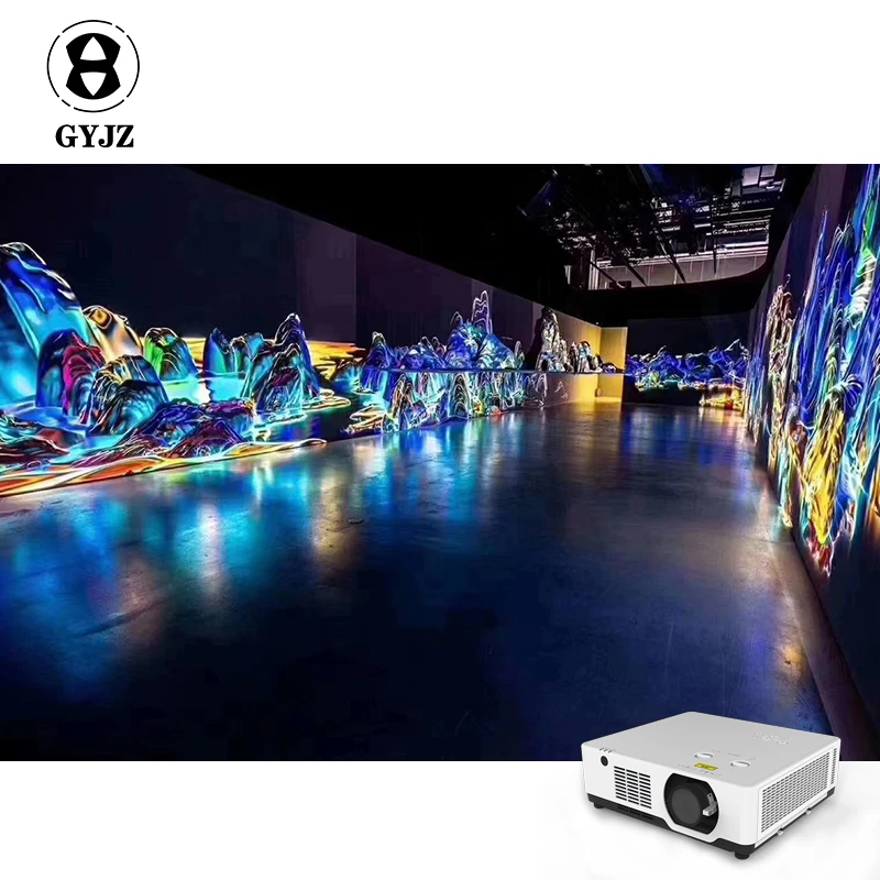 Gyjz художественная выставка Интерактивная голографическая настенная проекция пещера цифровая
