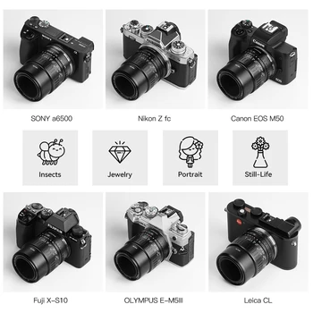 TTArtisan 40mm F2.8 APS-C Macro Lens 1:1 Magnification Manual Focus Camera Lens for Fuji Fujifilm X Mount Camera XT10 XT20 XT3 product image