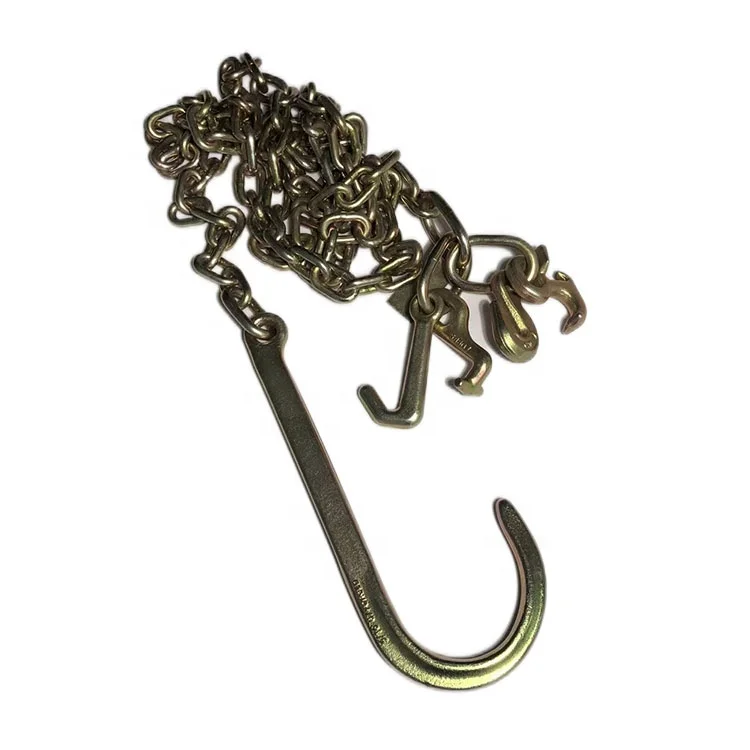 24 V-Bridle Chain with Big 15 J and Mini J Hooks - 4,700 WLL