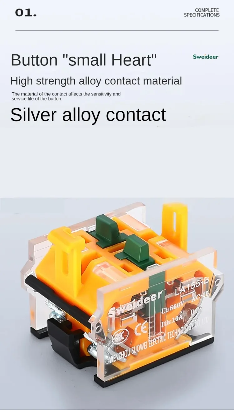 SWEIDEER LED Waterproof Latching Momentary Selector Switch