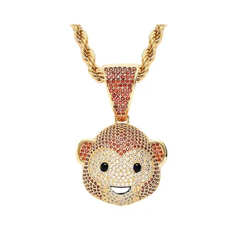 BES Animal Monkey Pendant - AAA Cubic Zircon Stone Charm