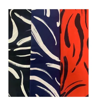 95%polyester 5%spandex 4way stretch fashionable  printed fabrics for clothing/dress