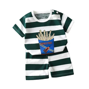 Children's Clothing Cotton Boys and Girls Clothes Wholesa Shorts Sleeve T-Shirt Suit Summer Dress Boys Clothing Set