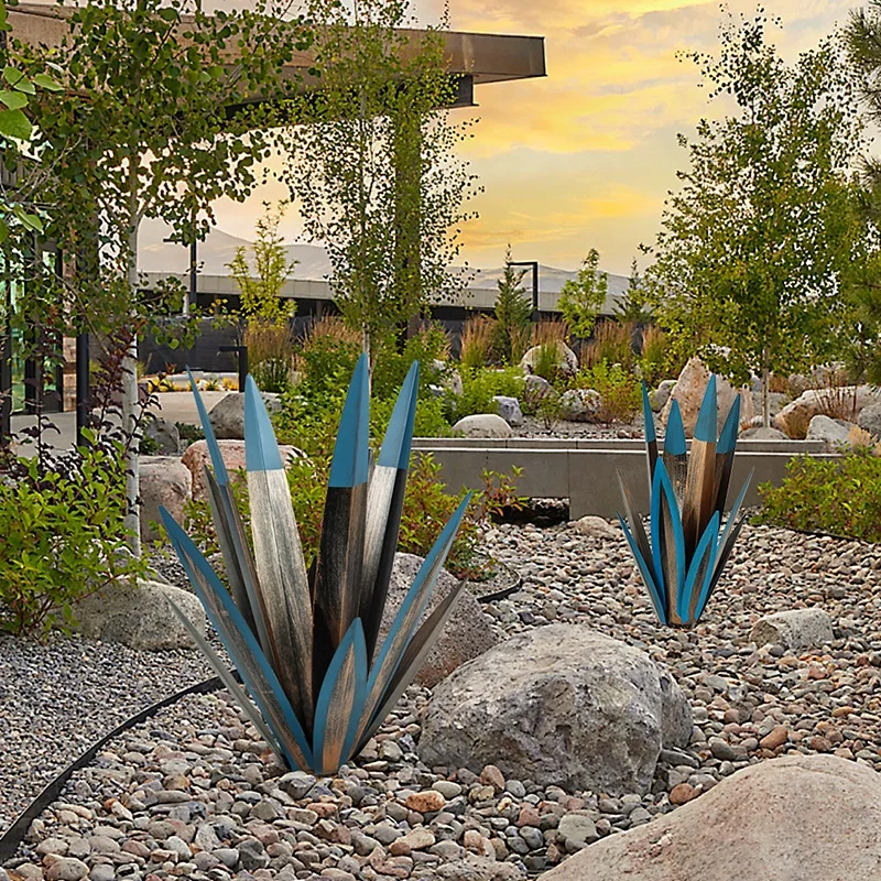 Agave Plant Light - Hand Painted Figurines with LED Solar