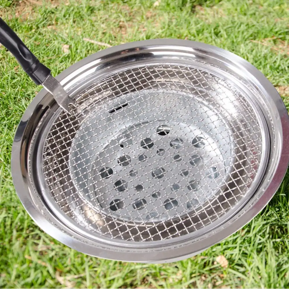 韩式商用无烟小圆形烧烤炉木炭烧烤户外烧烤炉