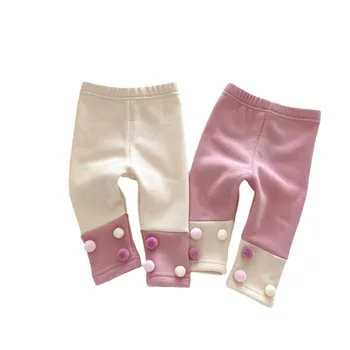 Girls' fashionable leggings spring and autumn baby pants girls non-falling velvet children's autumn clothing