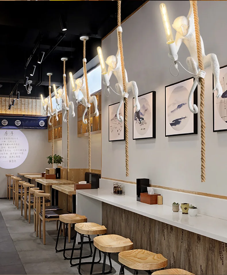 Monkey Clothing Shop Pendant Lamp Italian Living Room Background Wall