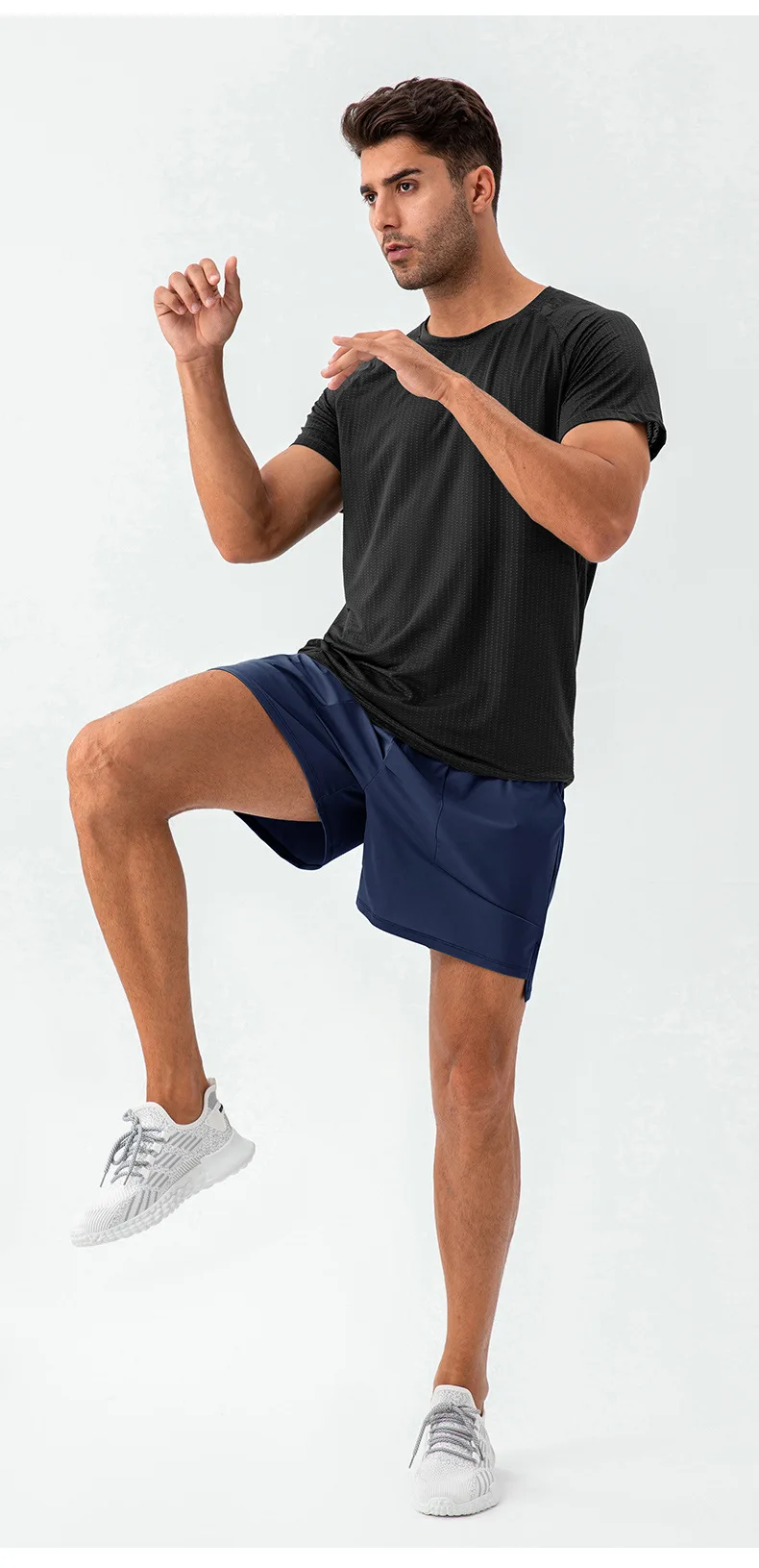 Pantaloncini sportivi da palestra per uomo, personalizzati, ad asciugatura rapida, in nylon, spandex, allenamento per corsa, atletico, tasche ad anello per asciugamano Fiess424_voghion.com