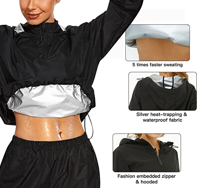 Hot Suit Sauna Suit For Men Weight Loss Sweat Jacket Sauna Slimming