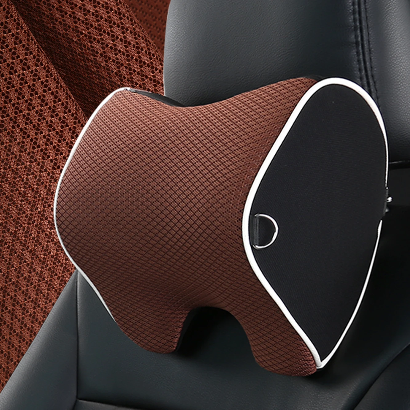 High Quality Driver Removable 3D Design Memory Foam Adjustable Seat Neck Support Car Headrest Pillow Cushion