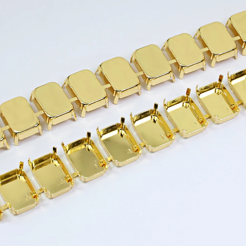 Octagon Claw Empty Rhinestone Cup Chains for Bracelet Making