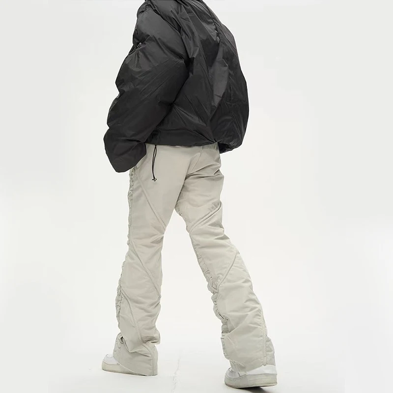 DiZNEW Custom Mens Pants Designer Elasticity Trouser Hip Hop Streetwear White Joggers Pants