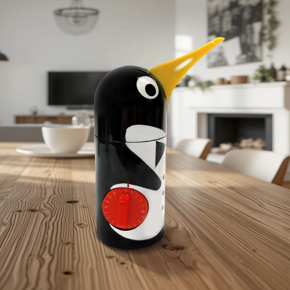 Standard 60min Analog Penguin Shape Tea Timer Modern Classic Industrial Design for Cooking Restaurant Use Mechanical Timer