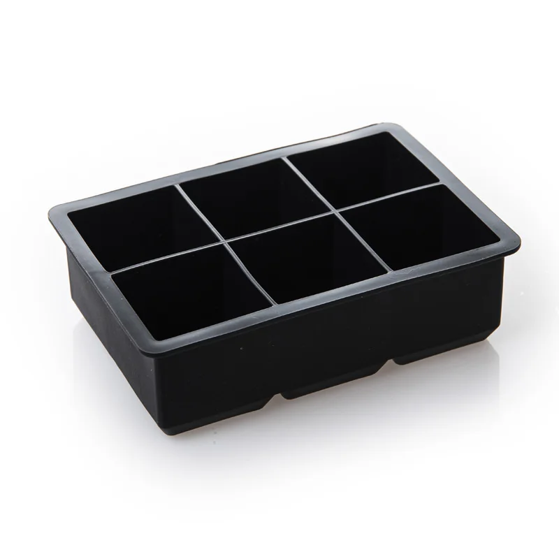 6 Giant Eco-Friendly Silicone Ice Cube & Ice Cream Tray Set - Personalized Safe Kitchen Tool with Cone Holder