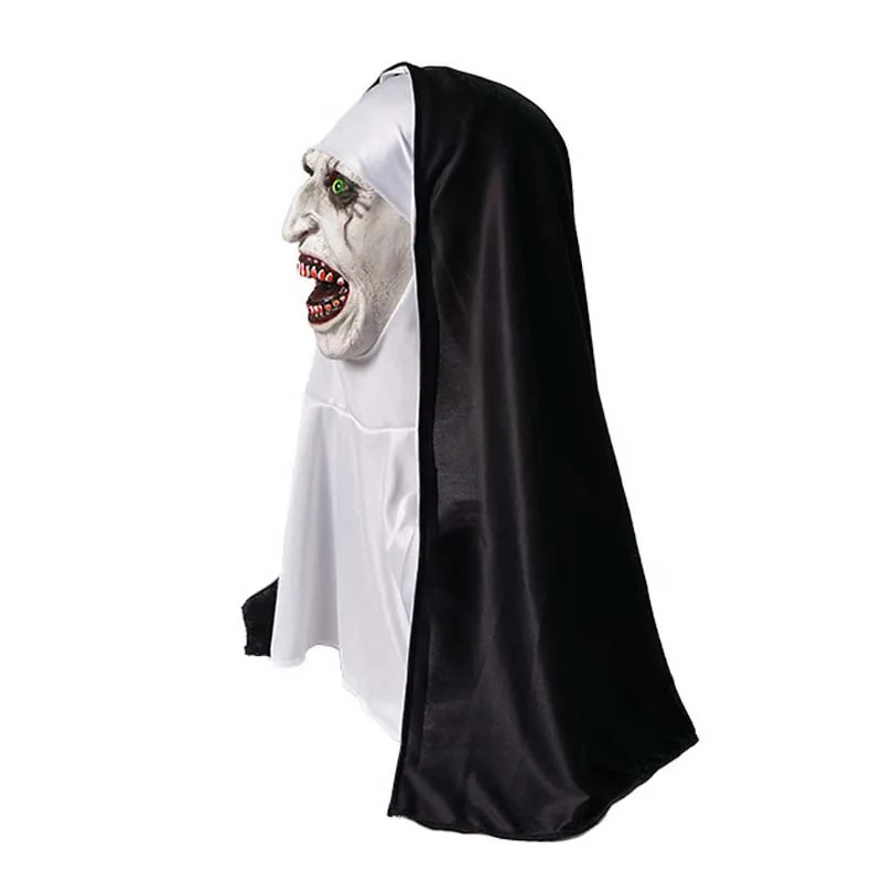 HarnyLoom Déguisement Nonne Horreur Avec Masque Et Ceinture - Costume Valak Halloween Cosplay
