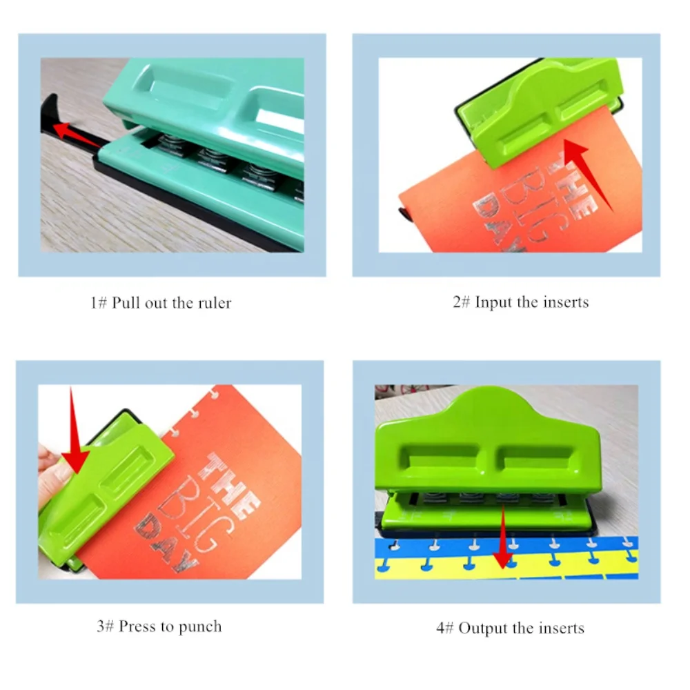 Creative Mushroom Hole Punch for H Planner Disc Ring DIY Paper Cutter T-type Puncher Craft Machine Loose Leaf Discbound Book