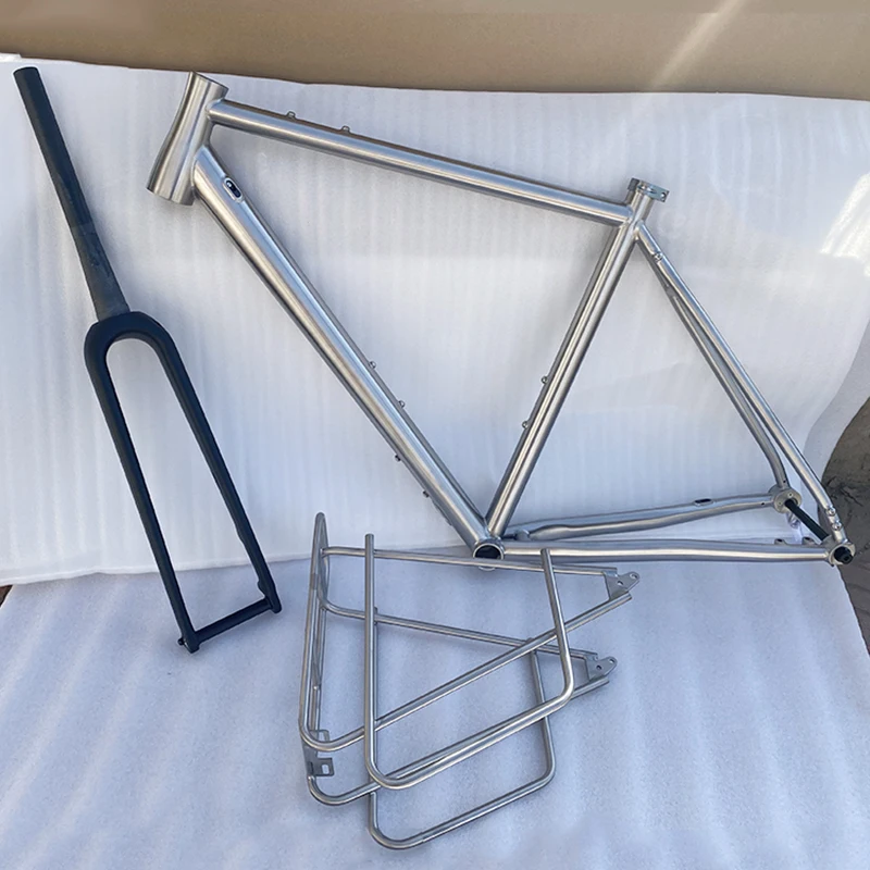 Factory Wholesale Support Customization Titanium Alloy Grovel Bicycle Frame by  Pytitans