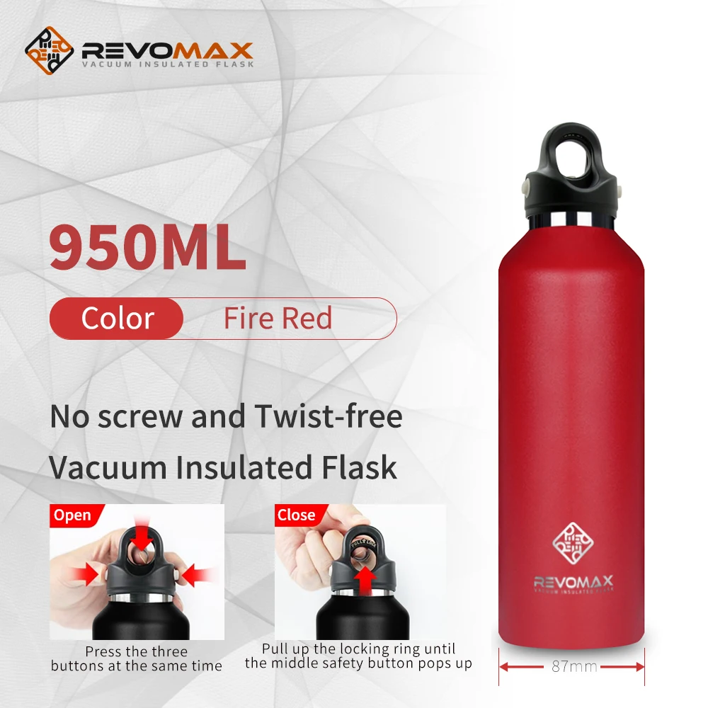 Revomax 473ml/ 16oz Thermos Double Wall Stainless Steel Vacuum