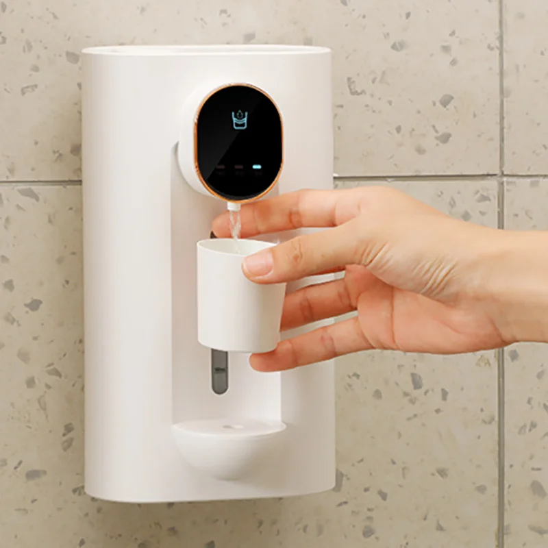 Smart Home Wall-Mounted 540ml Automatic Electric Mouthwash Dispenser with Cups Liquid Pump for Hotel Bathroom