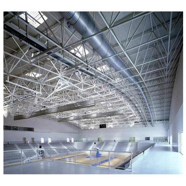 Prefab Steel Structure Basketball Arena Space Frame Steel Truss Roof ...