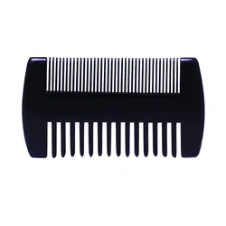 Гребень для бороды, твердая древесина, черная лакированная деревянная расческа для бороды, плотная деревянная расческа для бороды