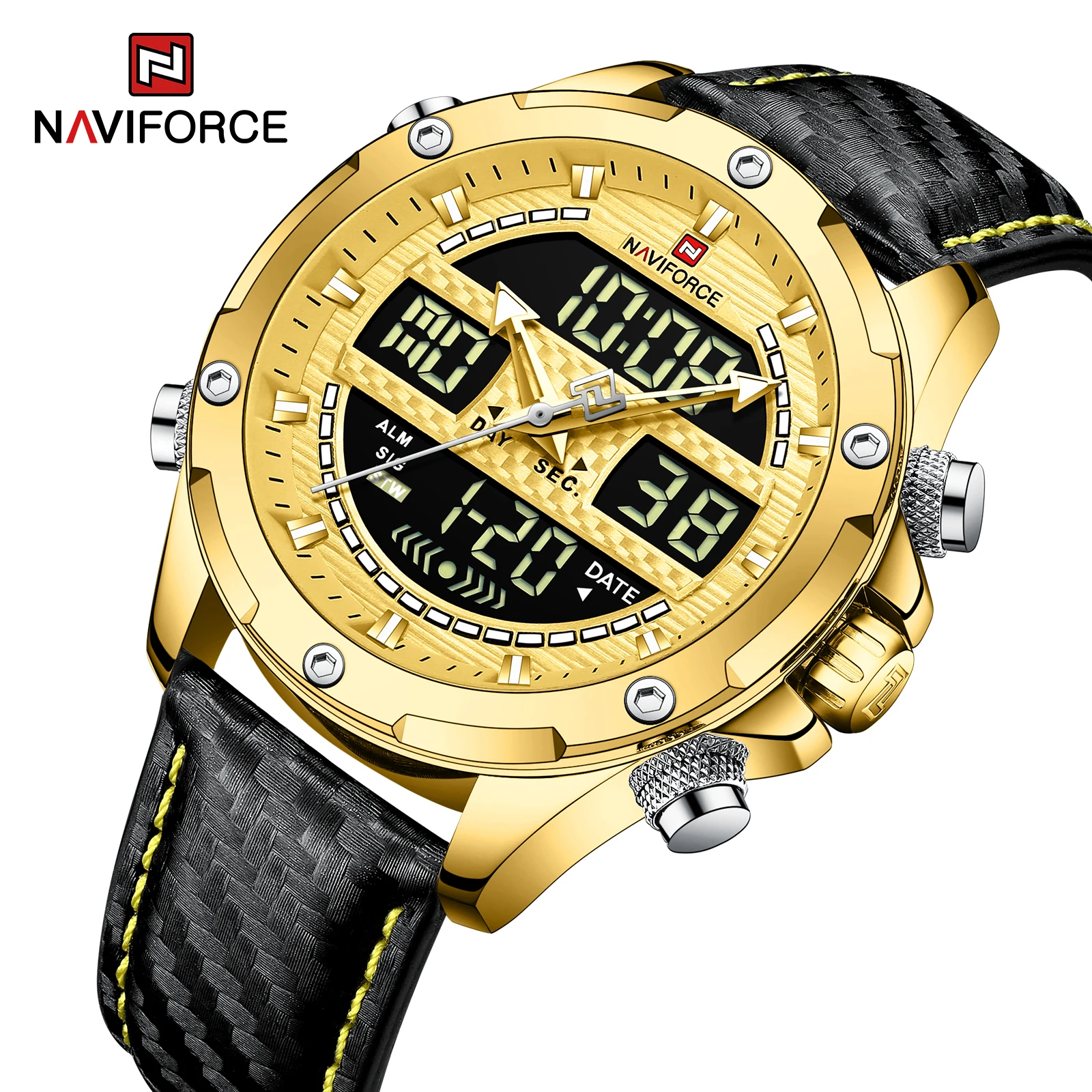 2022 Naviforce Multifunction Sports Watch Waterproof Hot Sale Watch Men Wristwatches for Men Luxury High Quality Quartz Watches