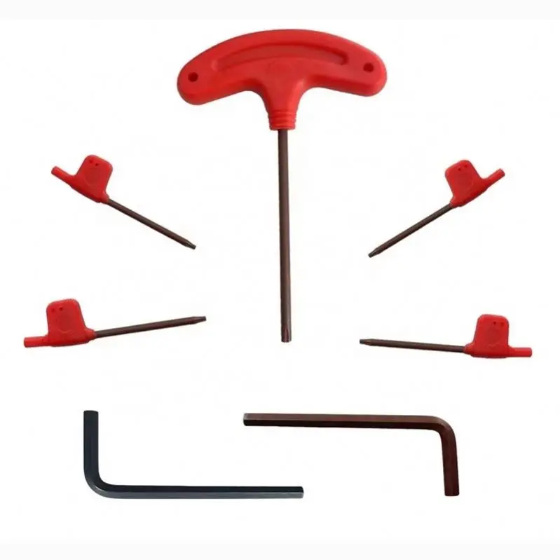TEBAK Custom Tungsten Carbide T-type Allen Wrench T Handle Universal Torx Wrench L-shaped Ball End Allen/hex Wrench