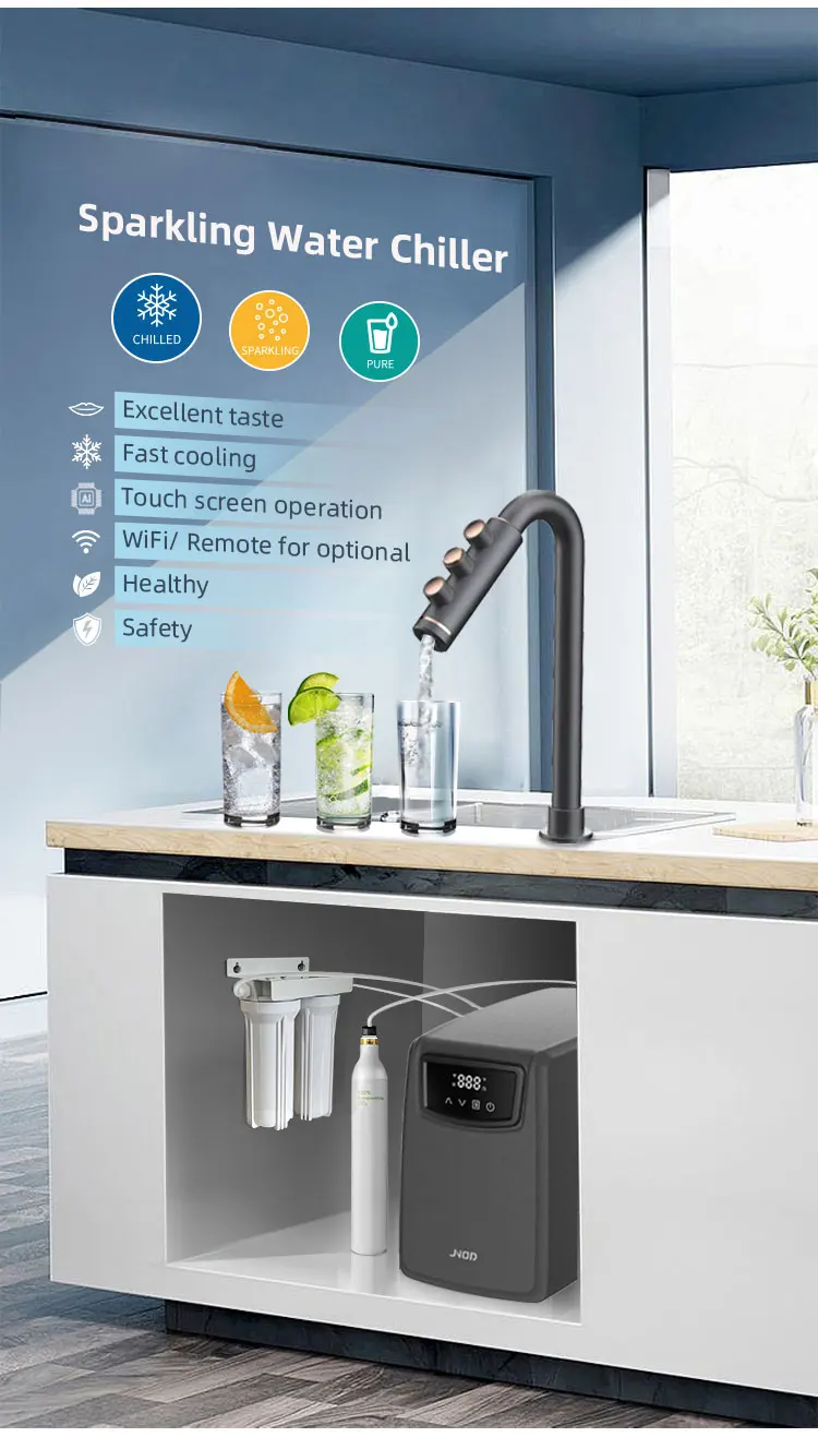 Jnod Kitchen Under Sink Sparkling Filter Soda Water Dispenser Chilled