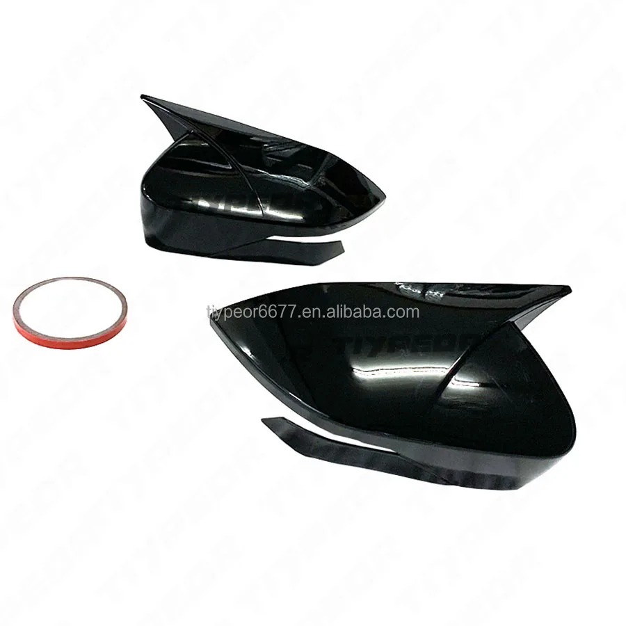 product gloss black rearview door mirror cover cap for chinese changan rv   exterior body kits accessories-8