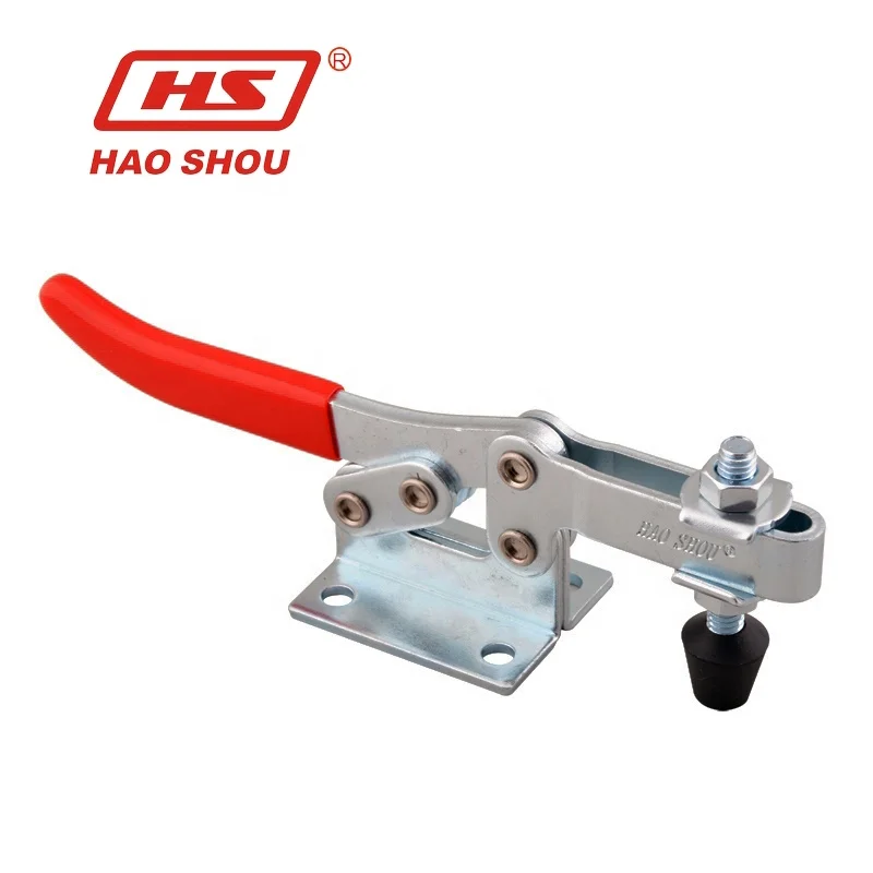 2 Schnellspannklemmen Aus Kohlenstoffstahl – 225 Kg Haltekraft, Modell 203FL, Mit Gummierten Griffen