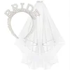 BRIDE WITH SEPERATE VEIL white