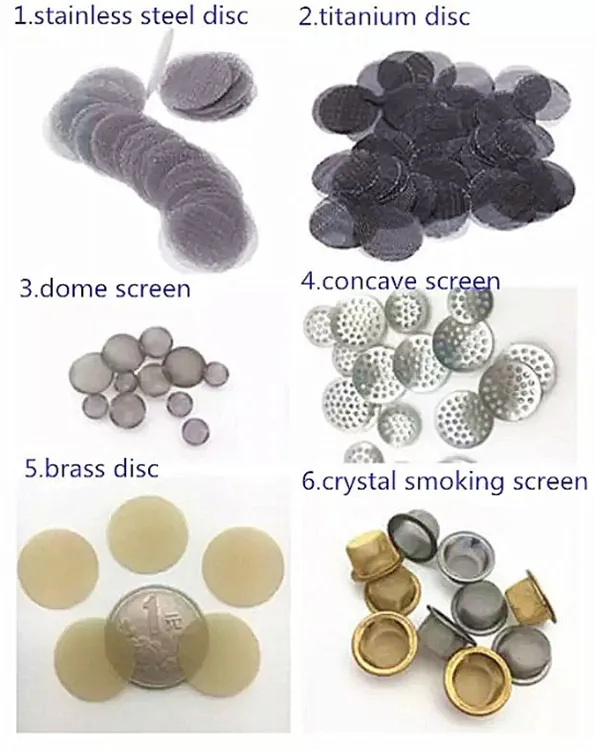 13 15 19 mm Screen Filters Metal Ball Smoking Pipe Stainless Steel Screens
