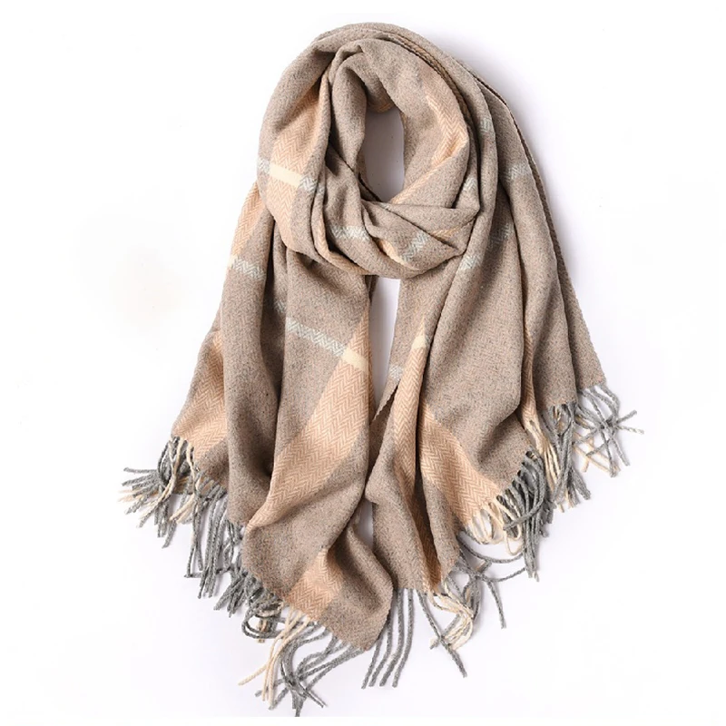 
 Оптовая продажа, Чжэцзян, теплый женский и мужской модный шерстяной шарф в клетку, зимний шарф, другие шарфы  