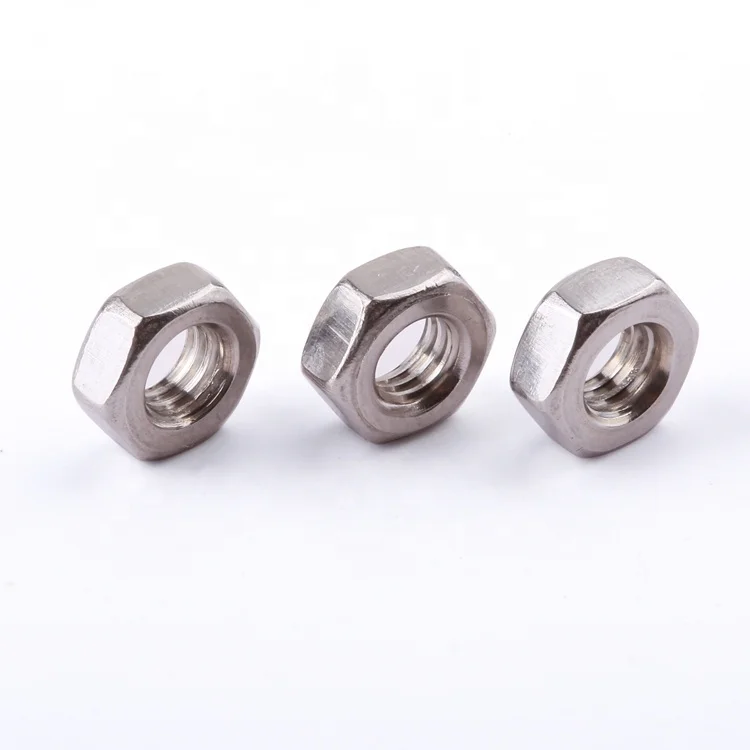 Factory price DIN 934 stainless steel 304 A2-50 A2-70 M2-M12 hexagon hex nut fastener