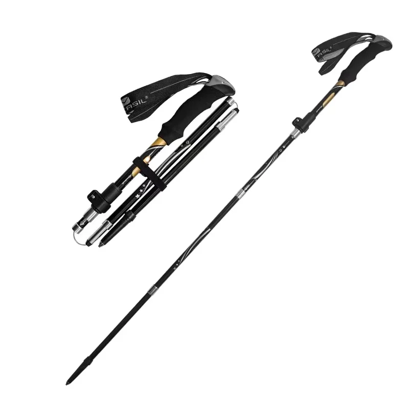 Factory Customized Travel Folding Trekking Hiking Pole with
