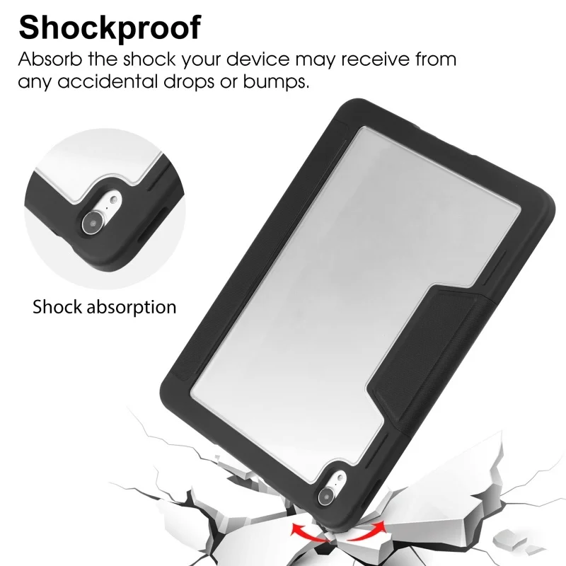 product wholesale oem premium pu leather tri fold stand smart cover for ipad air 11 auto wake sleep book style folio case with pen slot-6