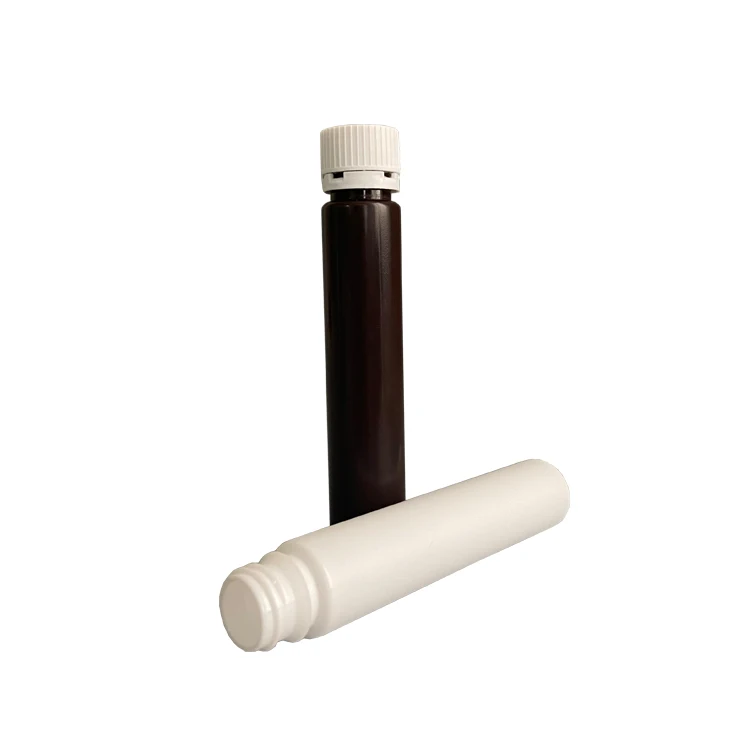 10ML 15ML 20ML 25ML 40ML Oral Liquid Tubular Bottle Avoid Light Security Caps Collagen PP PET Bottle Long Tube Plastic Bottle