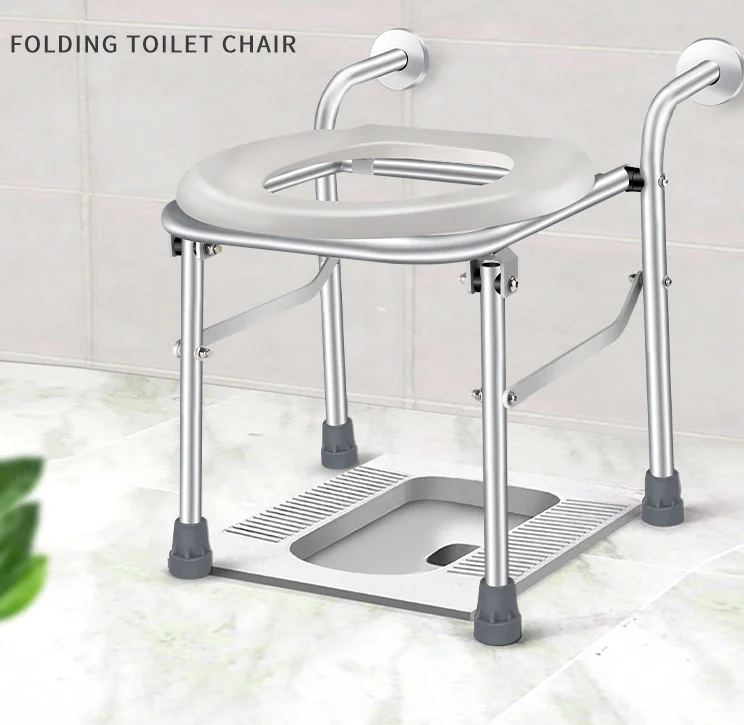 wall mounted folding toilet chair