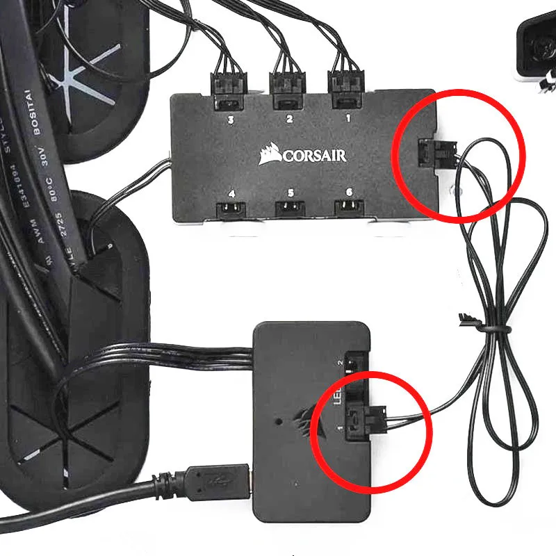Corsair RGB Fan Hub Adapter Cable for Lighting Node and Commander Pro Black Sleeved on m.alibaba.com