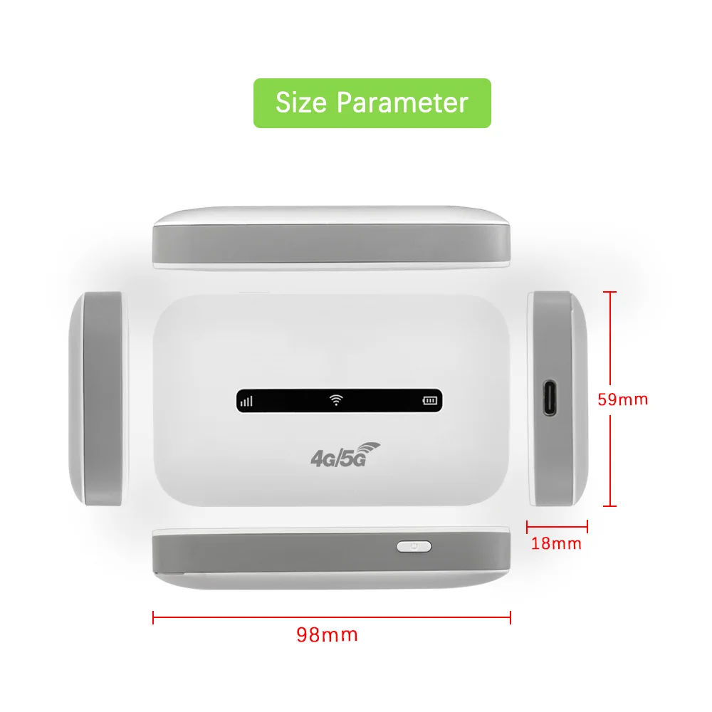 3000mah 4grouter Portable LTE Wireless Router - High-Capacity Battery