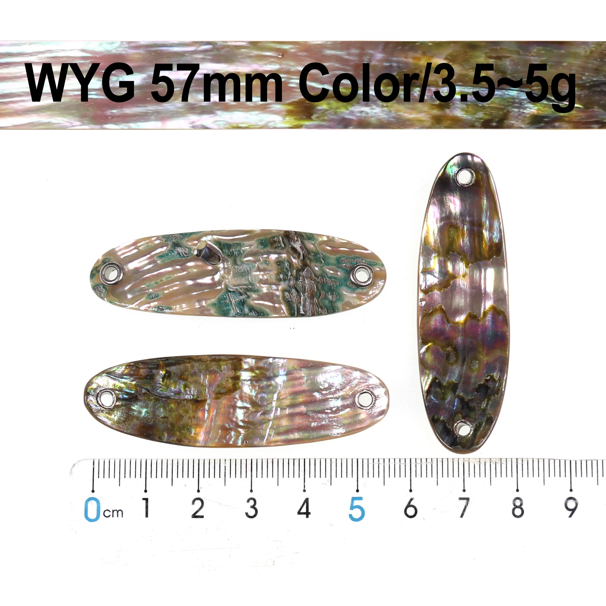 Vintage Abalone Shell Spoon for Fishing Lure Green Pearl Dark Sea Trolling  Gift Made of Durable Plastic