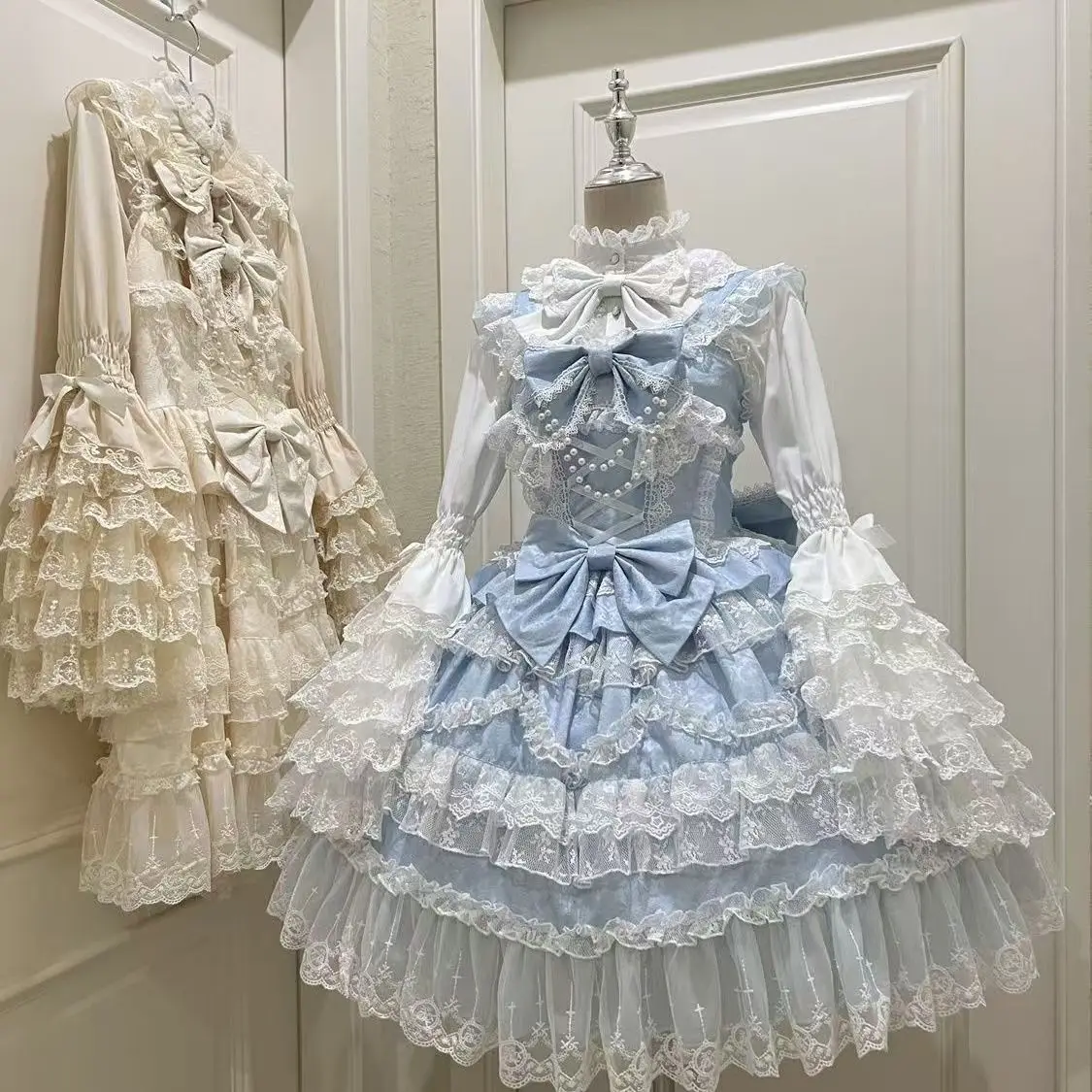 Japanese Sweet Lolita Op Dress Women Elegant Gothic Long Sleeve Princess  Party Dresses Victorian Girly Harajuku Kawaii Vestidos