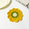 Posavasos pequeño con diseño floral, amarillo jengibre.