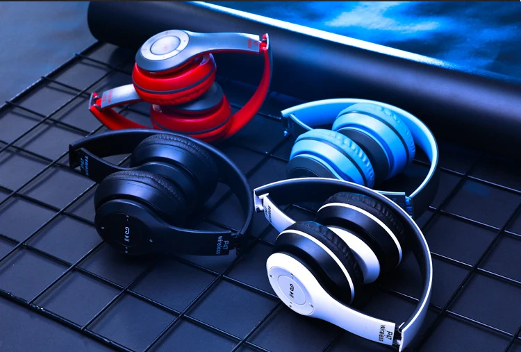 P47 BT Helmets Wireless Earphone Foldable Noise Cancelling Hifi Stereo Headphone with Mic Headsets Bag for Kids Girl Gift - ANKUX.COM