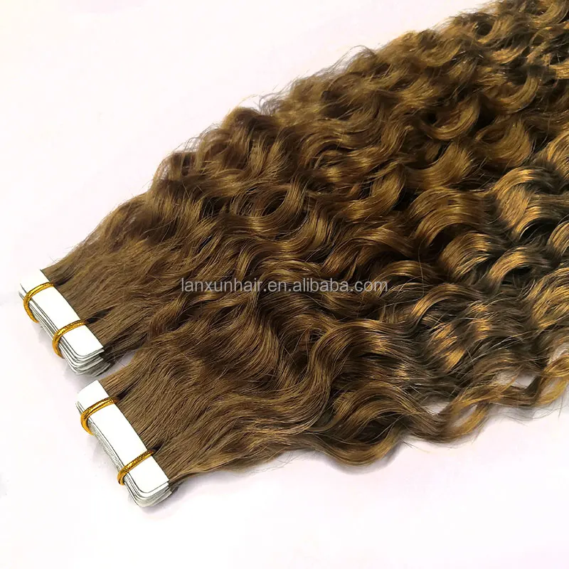 2025 wholesale  Italy curly Raw hair tape ins 100 human hair extensions tape ins manufacture