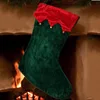Green elf christmas stocking