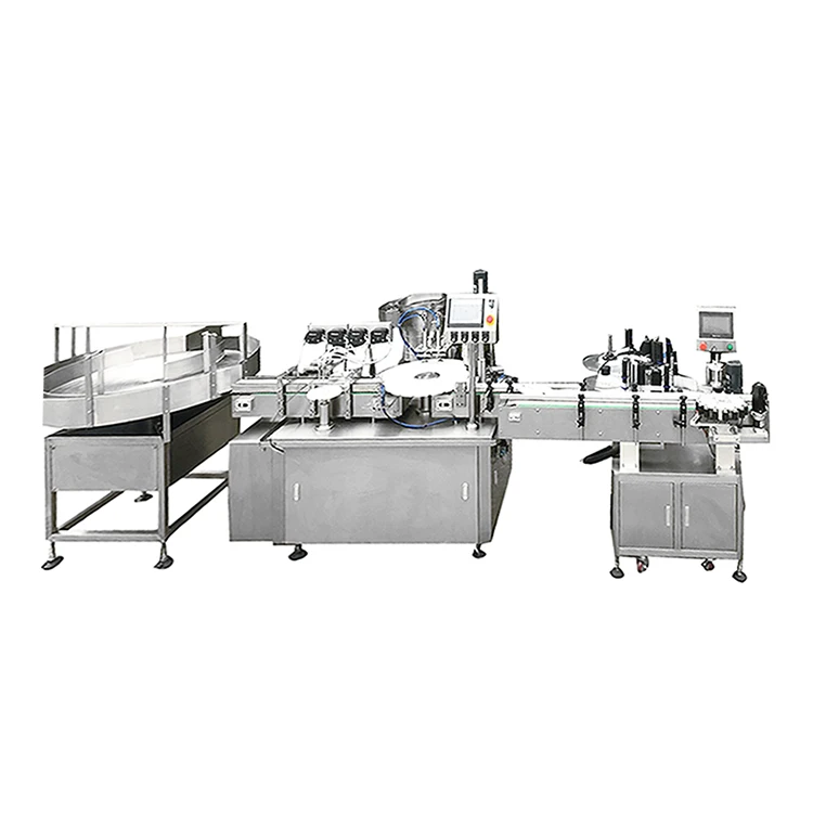 Automatic Small Bottle Liquid Filling Capping and Labeling Machines Bottle Packing Filling Machine Production Line for Bottling